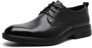 Leather Shoes Men's Business Dress Leather Shoes Men's Casual Breathable Soft Bottom Soft Surface Derby Men's Shoes(40)