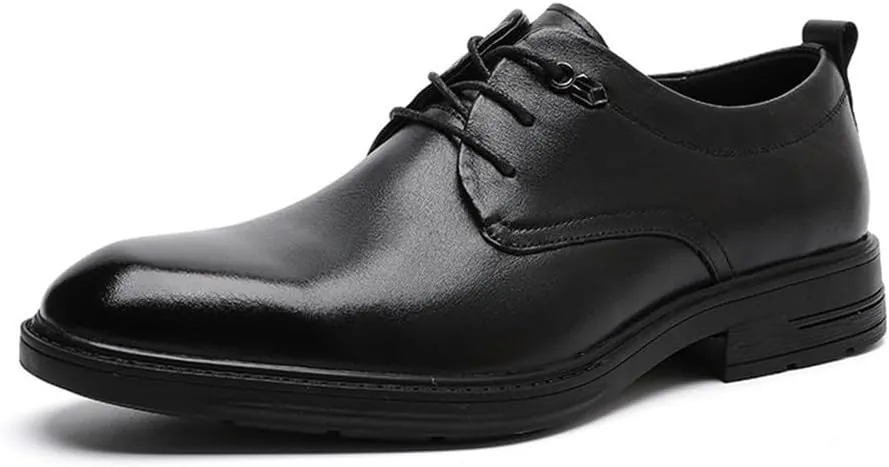 Leather Shoes Men's Business Dress Leather Shoes Men's Casual Breathable Soft Bottom Soft Surface Derby Men's Shoes(40)