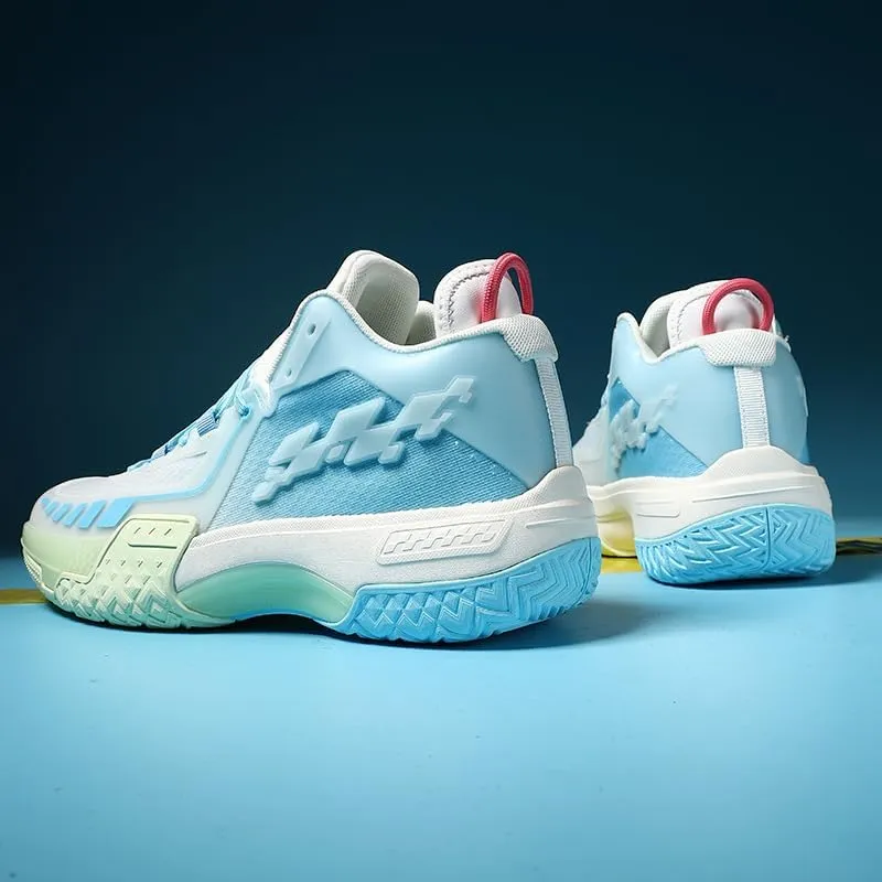 Luminous Youth Models Outside wear Breathable Trend Sports Fashion Korean Version of The Game Basketball Shoes