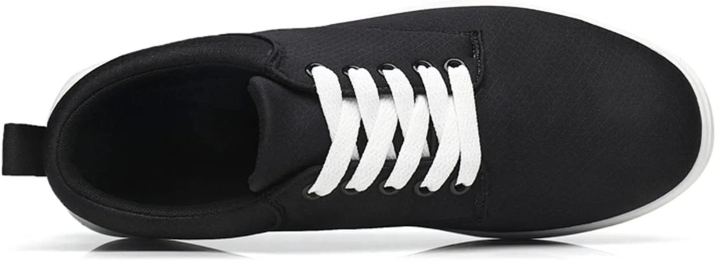 Men Casual Shoes Fashionable and Simple Solid Color Thick Bottomed Flat Bottomed Comfortable Mens Dark Casual Shoes