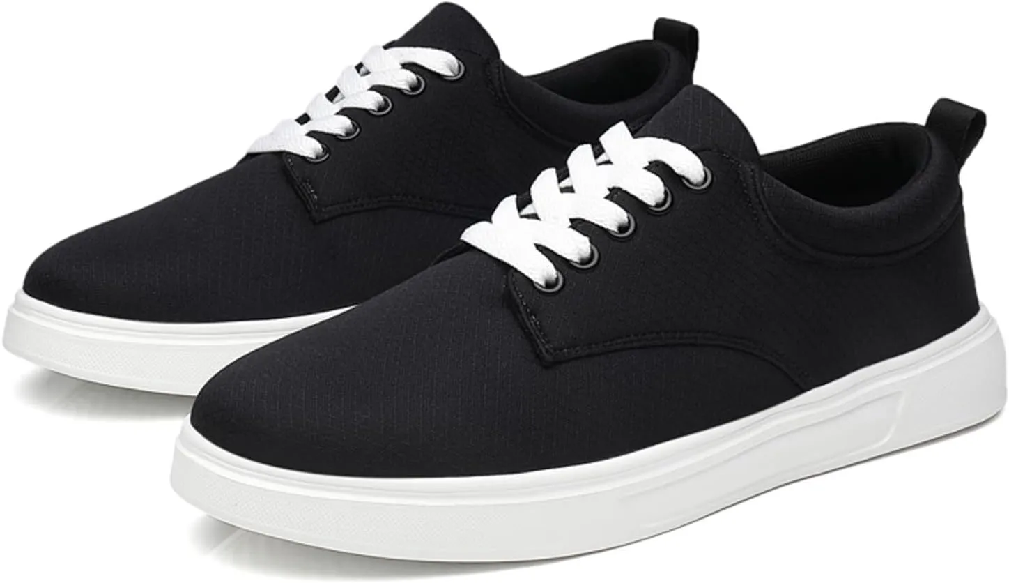 Men Casual Shoes Fashionable and Simple Solid Color Thick Bottomed Flat Bottomed Comfortable Mens Dark Casual Shoes