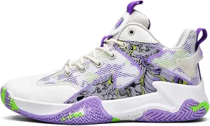 Men's Anti Slip Basketball Shoes Fashionable Personality Running Sneakers Indoor Outdoor Breathable Cushioning Trainers