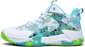 Men's Anti Slip Basketball Shoes Fashionable Personality Running Sneakers Indoor Outdoor Breathable Cushioning Trainers