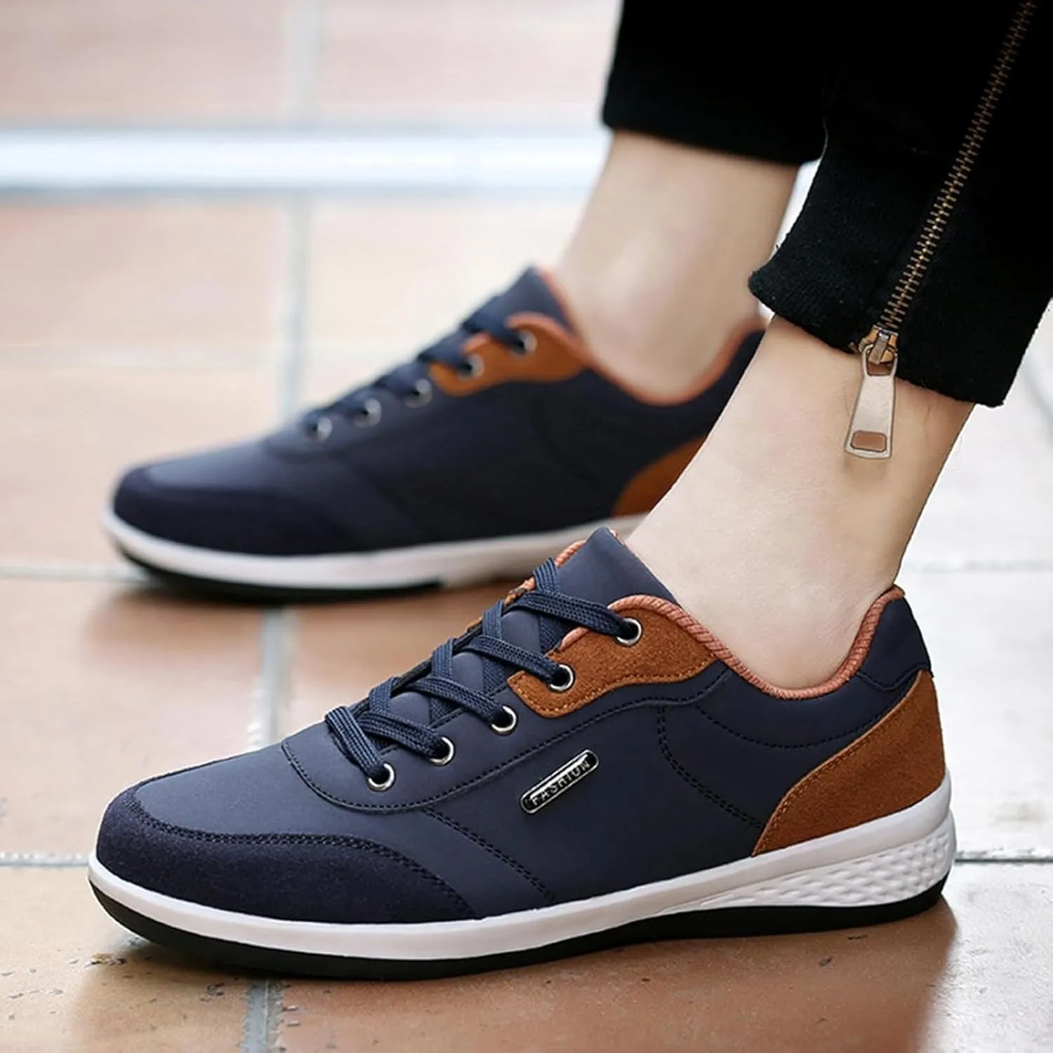 Mens Casual Shoes Fashion Casual Dress Shoes Dress Sneakers Men's Athletic Sneakers Lightweight Breathable Platform Tennis Shoe Loafers Dress Shoe