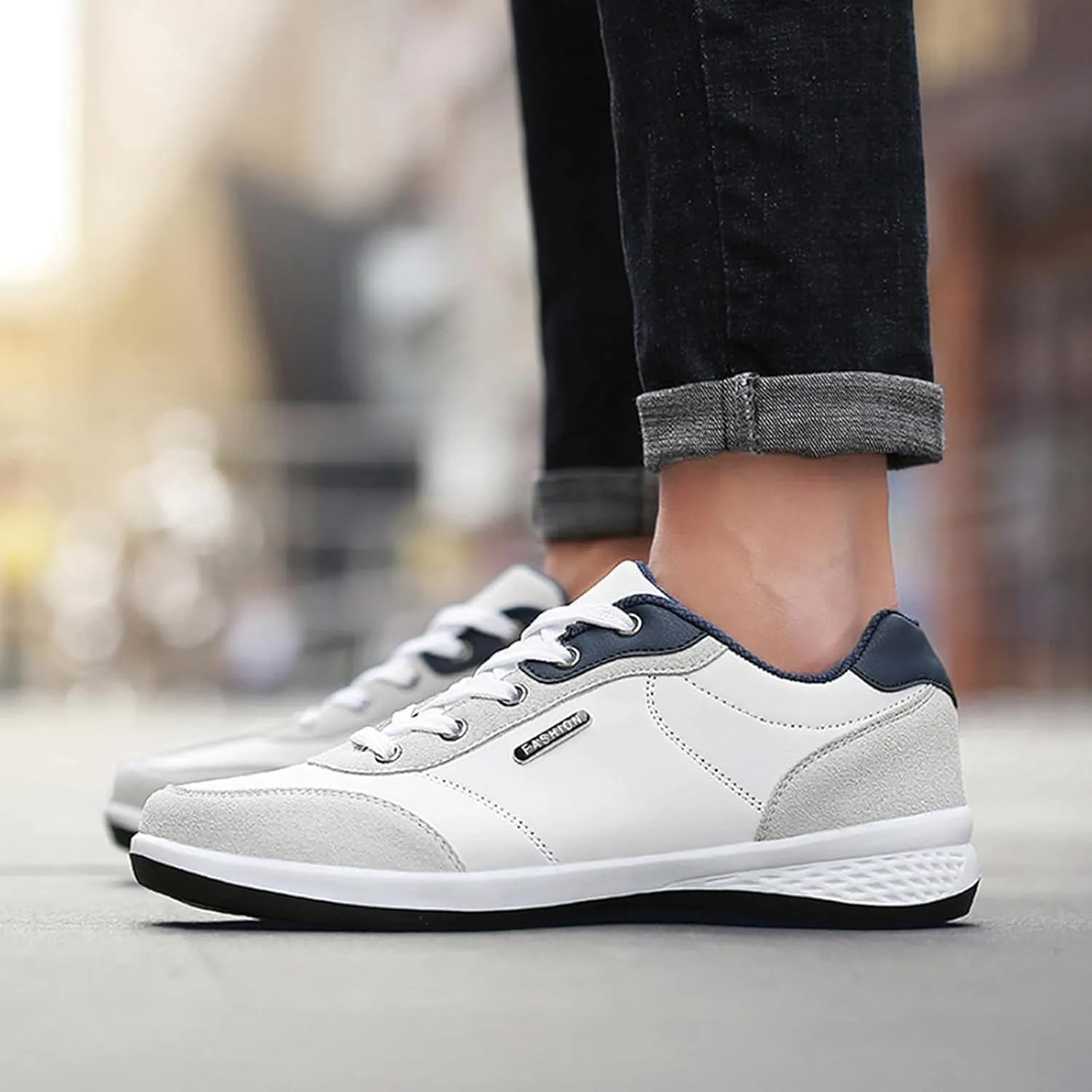 Mens Casual Shoes Fashion Casual Dress Shoes Dress Sneakers Men's Athletic Sneakers Lightweight Breathable Platform Tennis Shoe Loafers Dress Shoe
