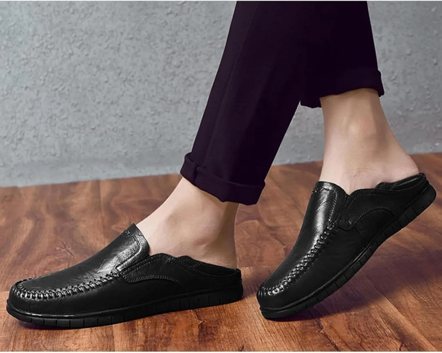 Men's Comfortable Leather Shoes, Hollowed Out Summer Casual Shoes, Outdoor Driving Shoes, Office Casual Shoes