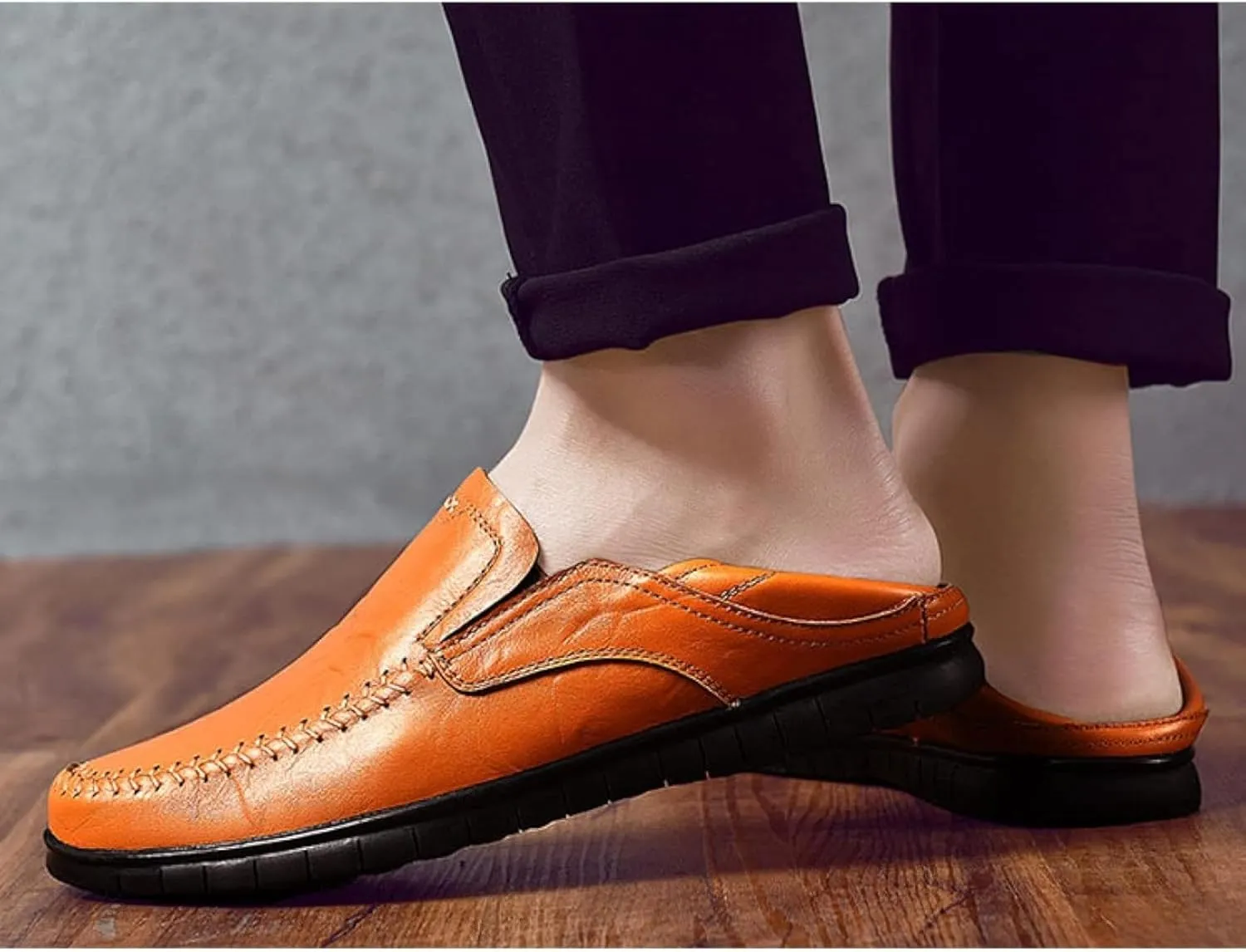 Men's Comfortable Leather Shoes, Hollowed Out Summer Casual Shoes, Outdoor Driving Shoes, Office Casual Shoes