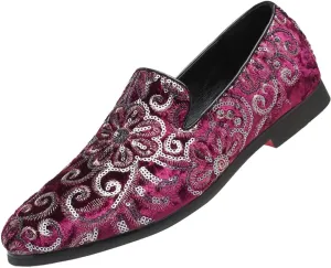 Mens Dress Loafers Slip On Shoes Glitter Wedding Party Prom Shoe Elegant Retro Embroidered Footwear Wedding Walking Outfits