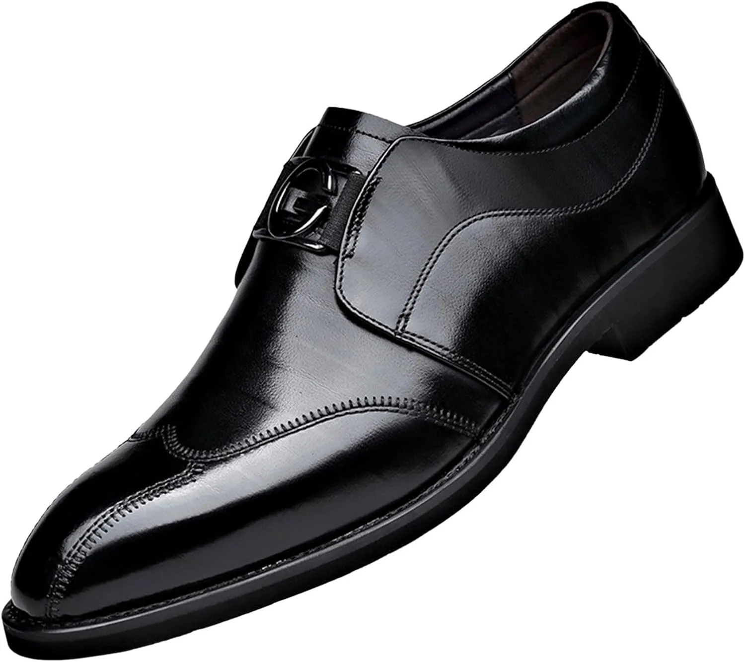Mens Dress Shoes Black Oxfords British Style Business Shoe Lace Up Leather Shoes Pointed Toe Formal Leather Shoes Wedding Shoes