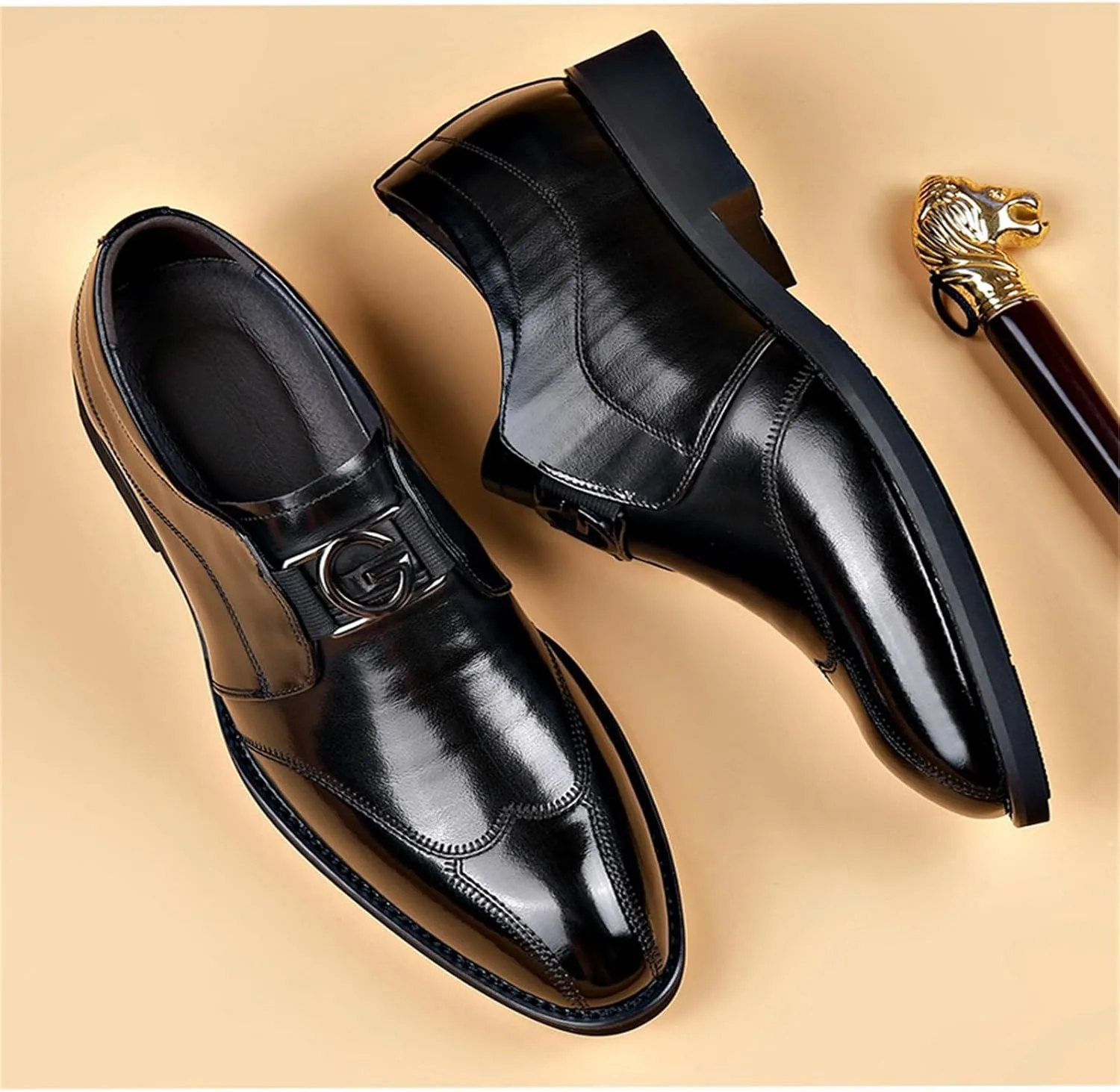 Mens Dress Shoes Black Oxfords British Style Business Shoe Lace Up Leather Shoes Pointed Toe Formal Leather Shoes Wedding Shoes