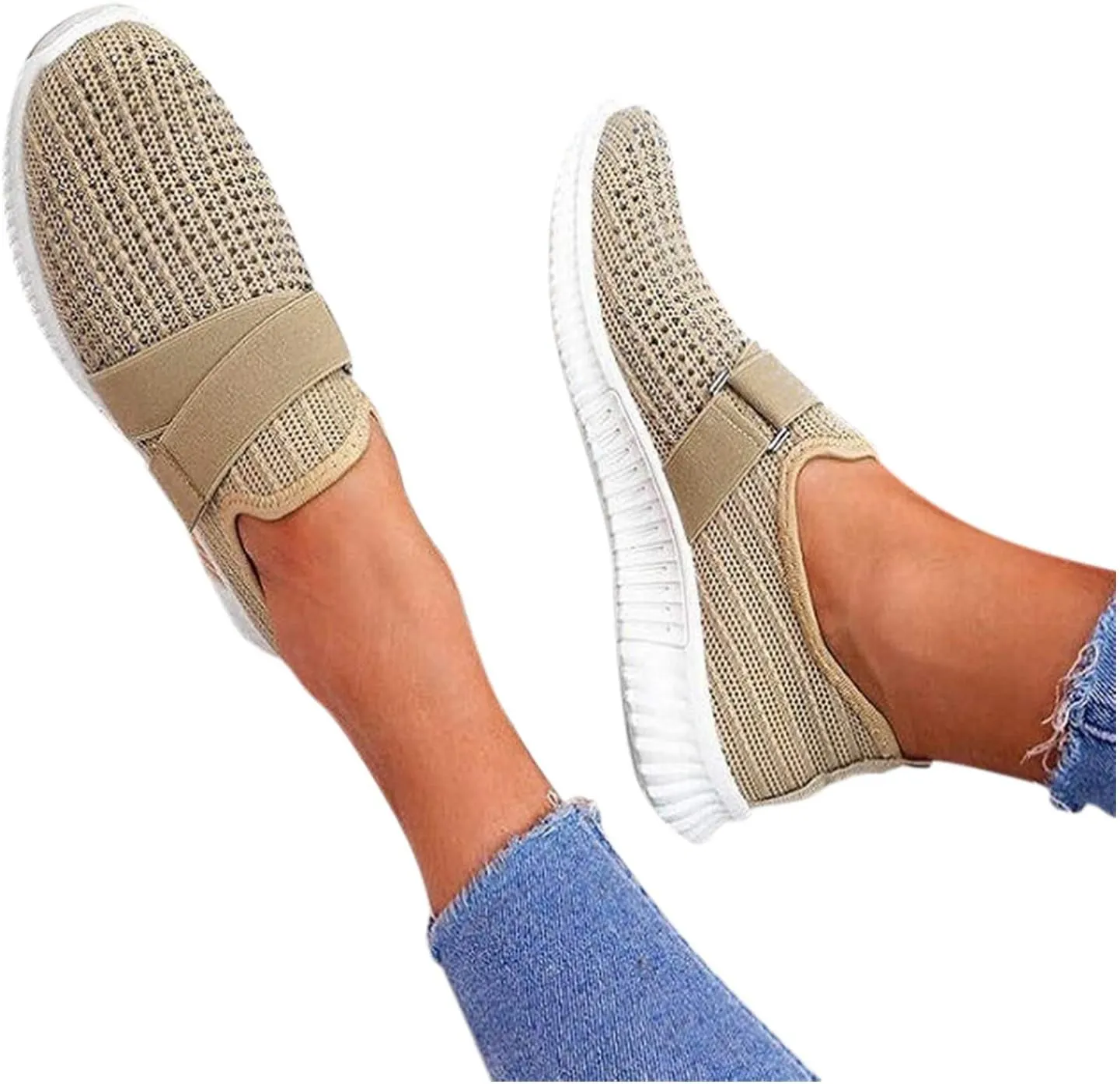 Mens Dress Shoes Mesh Breathable Casual Shoes Slip On Men Shoes Sneakers Women's Air Athletic Running Fashion Sport Slip On Tennis Shoe Loafers Dress Shoe
