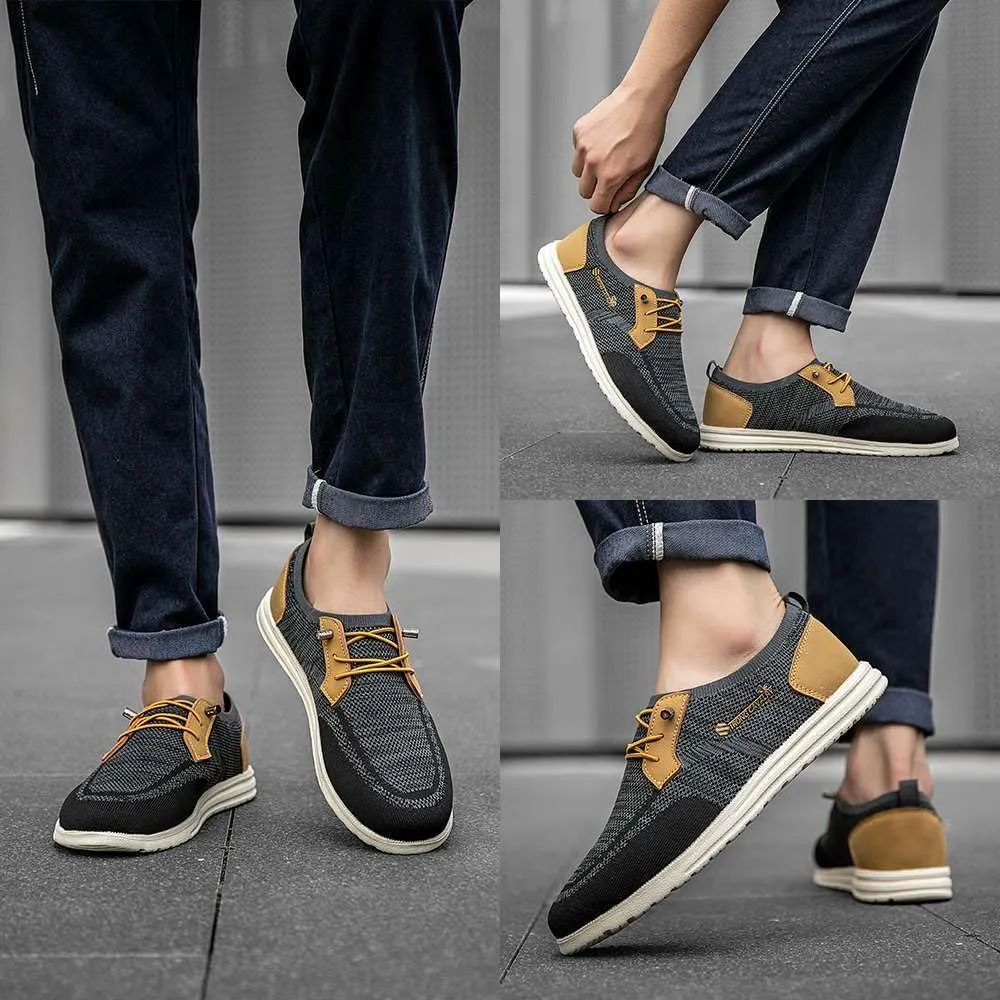 Men's Fashion Casual Sneakers Knit Dress Oxfords Mesh Breathable Walking Driving Shoes