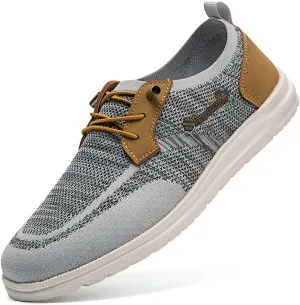 Men's Fashion Casual Sneakers Knit Dress Oxfords Mesh Breathable Walking Driving Shoes