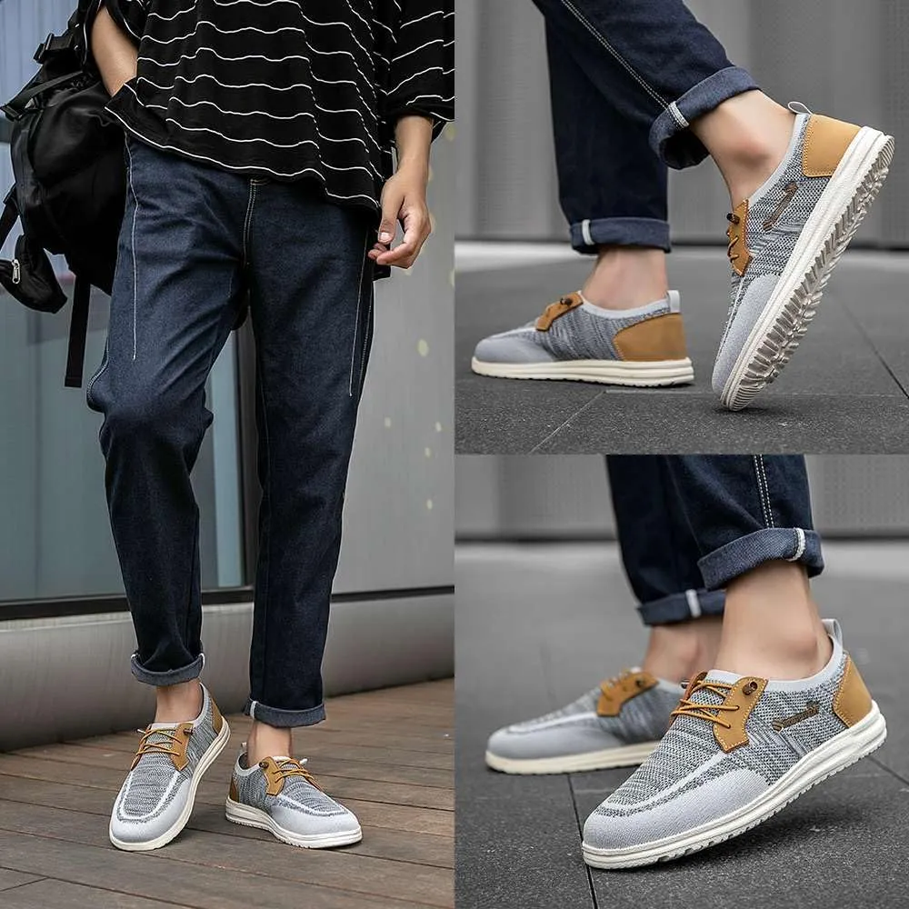 Men's Fashion Casual Sneakers Knit Dress Oxfords Mesh Breathable Walking Driving Shoes