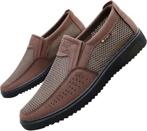 Mens Mesh Loafer Casual Shoes Comfort Lightweight Breathable Driving Sport Travel Walking Shoes for Adult Male