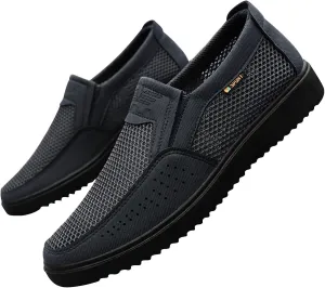 Mens Mesh Loafer Casual Shoes Comfort Lightweight Breathable Driving Sport Travel Walking Shoes for Adult Male