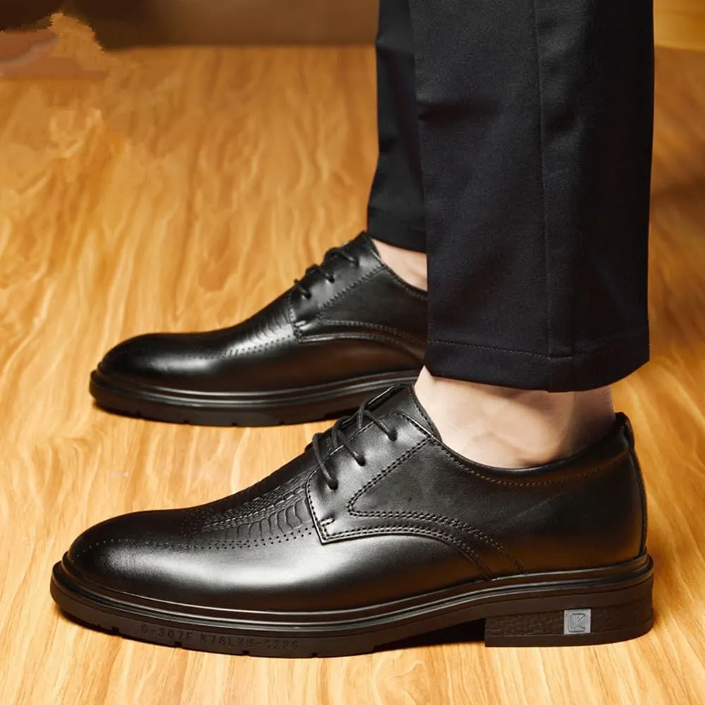 Mens Oxfords Shoes Leather Shoes Business Platform Wingtip Brogue