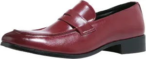 Men's Penny Loafer Casual Shoes Classic Modern Pointed Toe Slip On Dress Shoes Penny Loafer Casual Shoes Black Blue Red Brown