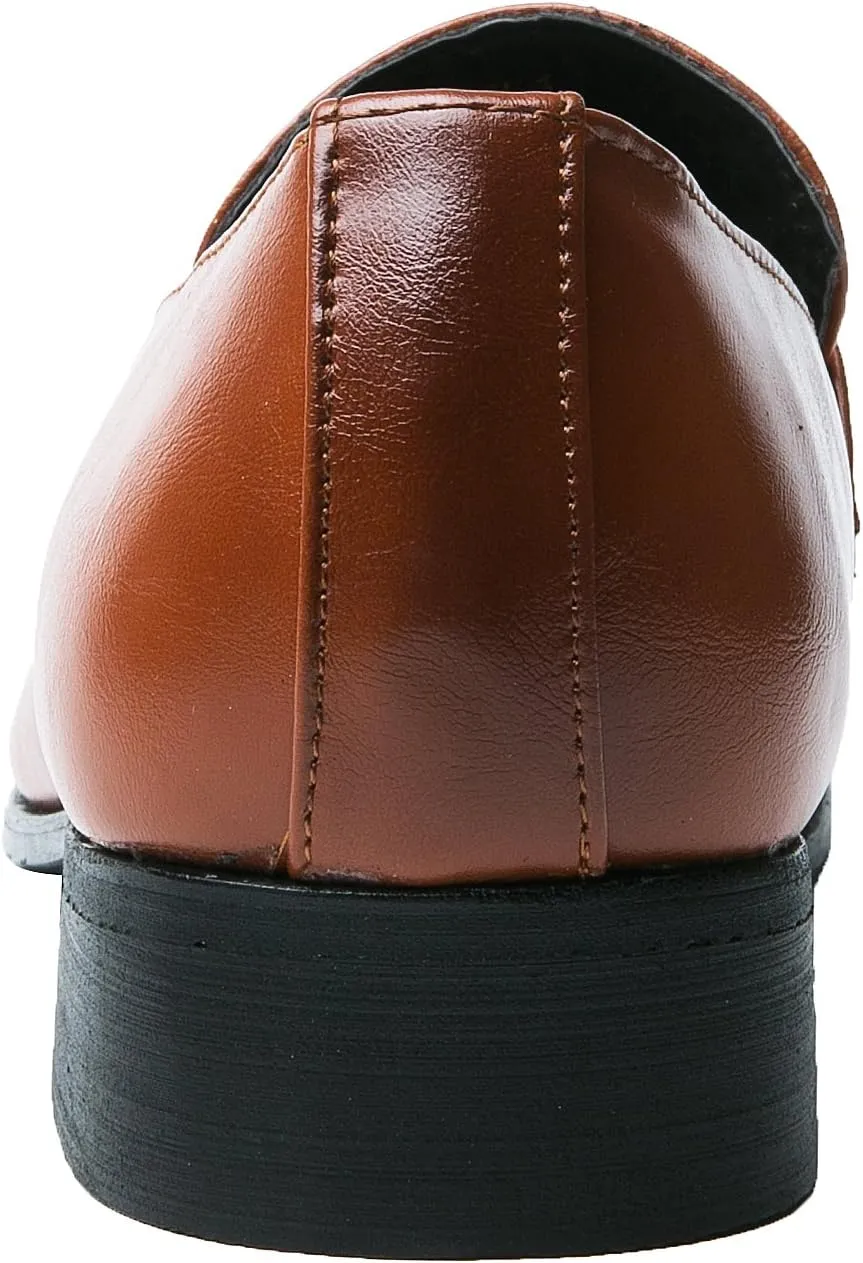 Men's Penny Loafer Casual Shoes Classic Modern Pointed Toe Slip On Dress Shoes Penny Loafer Casual Shoes Black Blue Red Brown