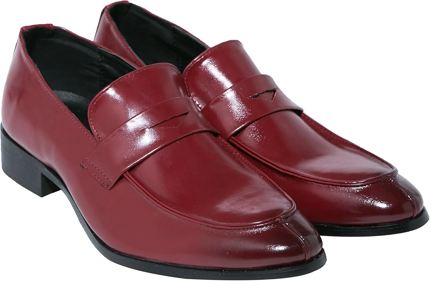 Men's Penny Loafer Casual Shoes Classic Modern Pointed Toe Slip On Dress Shoes Penny Loafer Casual Shoes Black Blue Red Brown