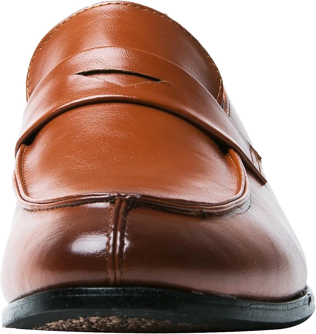 Men's Penny Loafer Casual Shoes Classic Modern Pointed Toe Slip On Dress Shoes Penny Loafer Casual Shoes Black Blue Red Brown