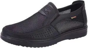 Men's Platform Non Slip Hollow Out Mesh Loafers Leisure Fashion Round Closed Toe Slip On Walking Sneakers Summer Breathable Work Driving dad Shoes
