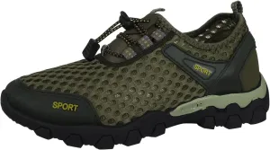Mens Running Shoes Non-Slip Fashion Sneakers Slip On Platform Casual Soccer Trainers Comfortable Sneaker Mesh Lightweight Breathable Gym Shoes