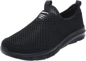 Men's Slip on Walking Shoes Tennis Running Sneakers Lightweight Breathable Casual Soft Sole Comfort Work Gym Trainers