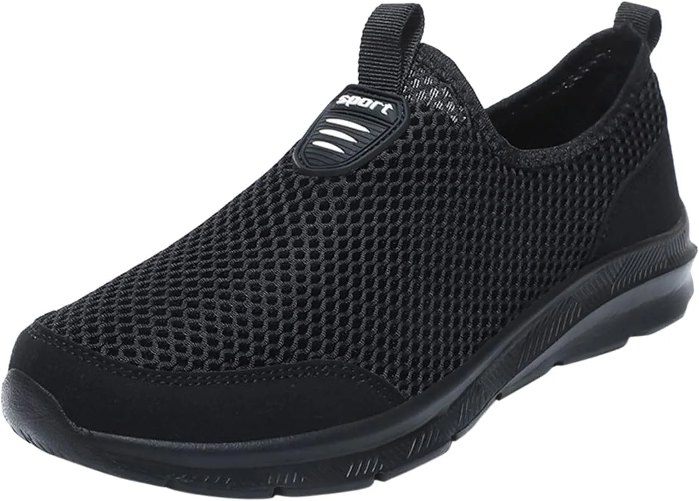 Men's Slip on Walking Shoes Tennis Running Sneakers Lightweight Breathable Casual Soft Sole Comfort Work Gym Trainers