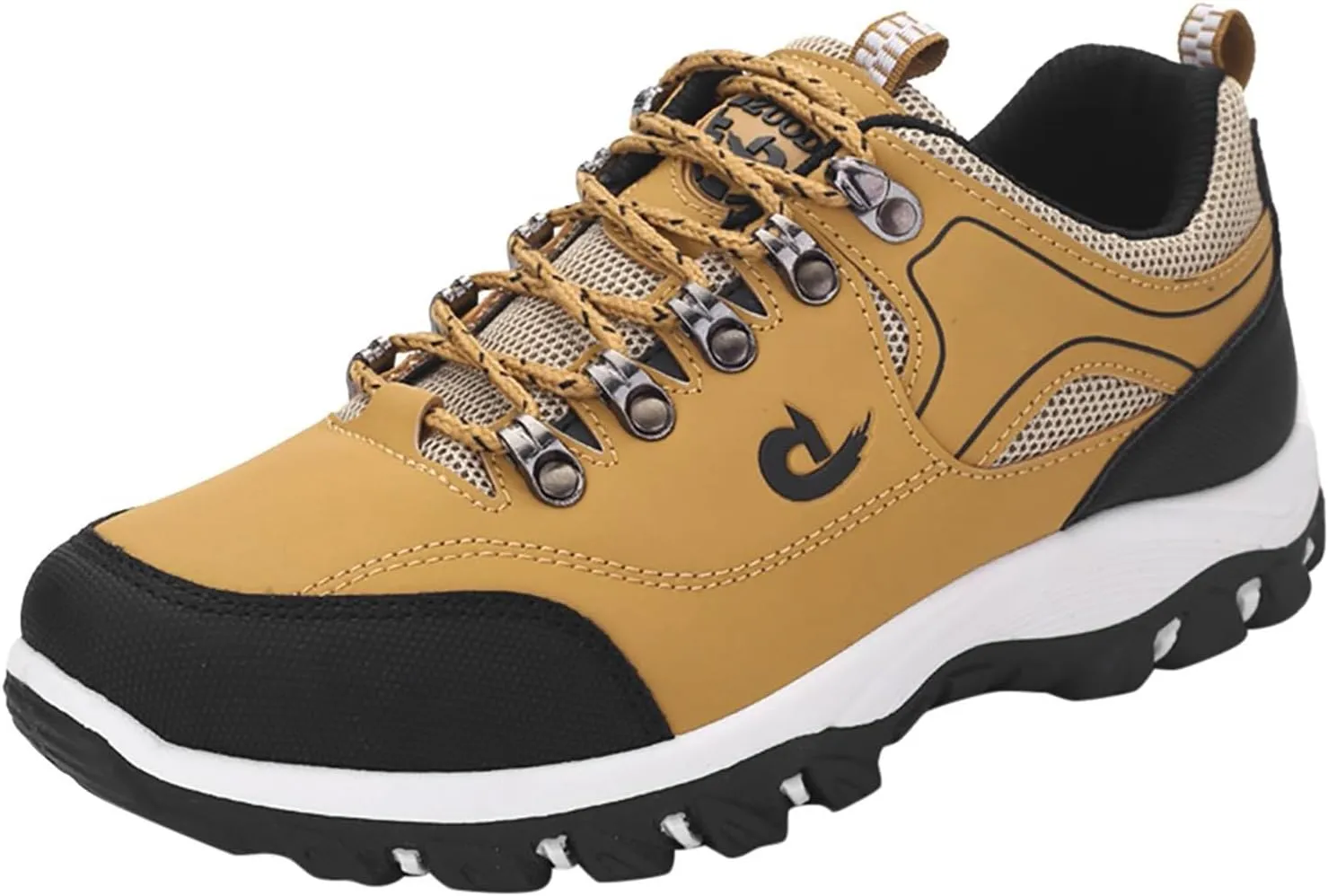 Men's White, Black, Grey Hiking Shoes - All Season, Flat Heel, Round Toe, Slip-On, Water Resistant, Slip-Resistant, Casual, Outdoor, Adult Men's Size