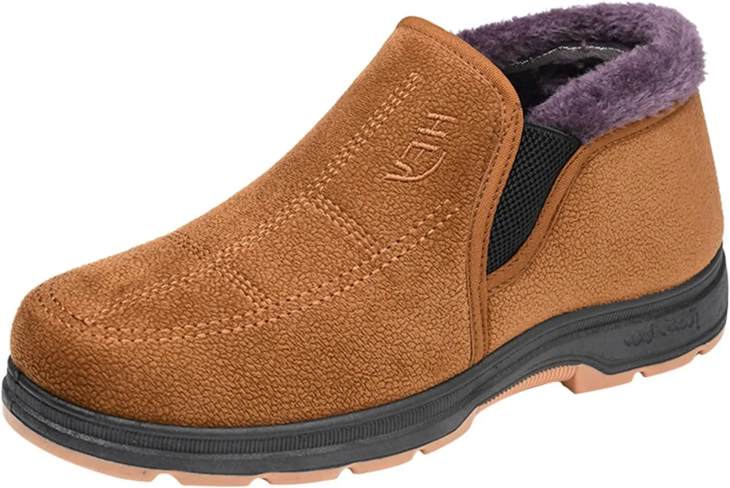 Men's Winter Casual Comfortable Plush Warm Thick Soled Non Slip Cotton Shoes Snow Boots Boot Men