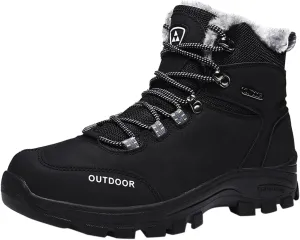 Men's Winter Fashion Breathable Water Proof Outdoor Hiking Shoes High Top Cotton Shoes Hiking Mens Classic Nylon Sneaker Men'