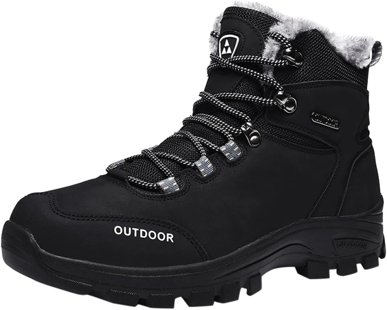 Men's Winter Fashion Breathable Water Proof Outdoor Hiking Shoes High Top Cotton Shoes Hiking Mens Classic Nylon Sneaker Men'