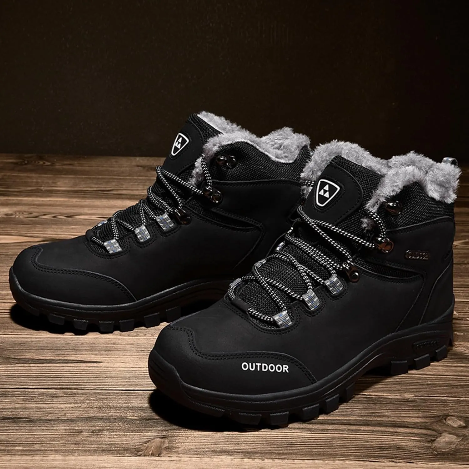 Men's Winter Fashion Breathable Water Proof Outdoor Hiking Shoes High Top Cotton Shoes Hiking Mens Classic Nylon Sneaker Men'