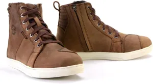 Milwaukee Leather MBM9113 Men's Brown Waterproof Leather Motorcycle Reinforced Riding Shoes w/Ankle Support - 8.5