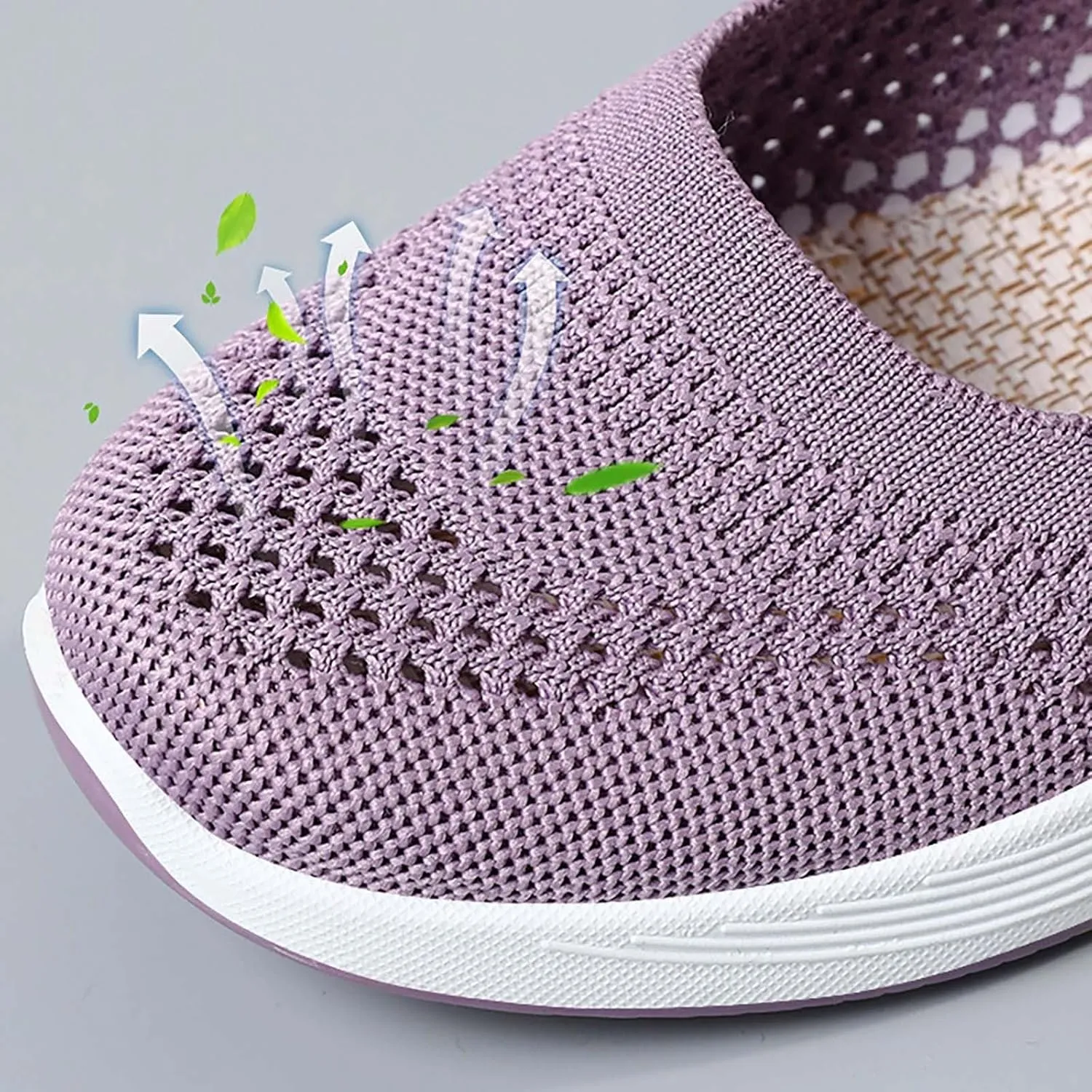 Non Slip Work Shoes Women Fashion Casual Work Shoes Chunky Sneakers Women's Soft Sole Mesh Comfort Orthopedic Basketball Shoe Grip Loafers Casual Slip On