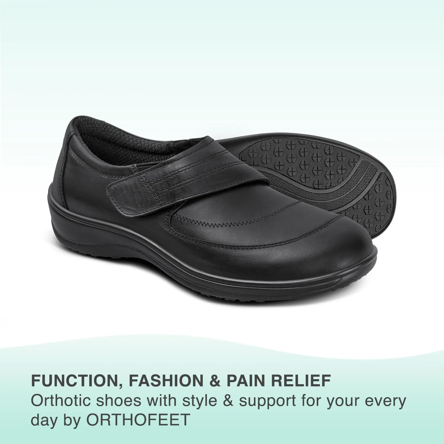 Orthofeet Women's Orthopedic Leather Emily Casual Shoes