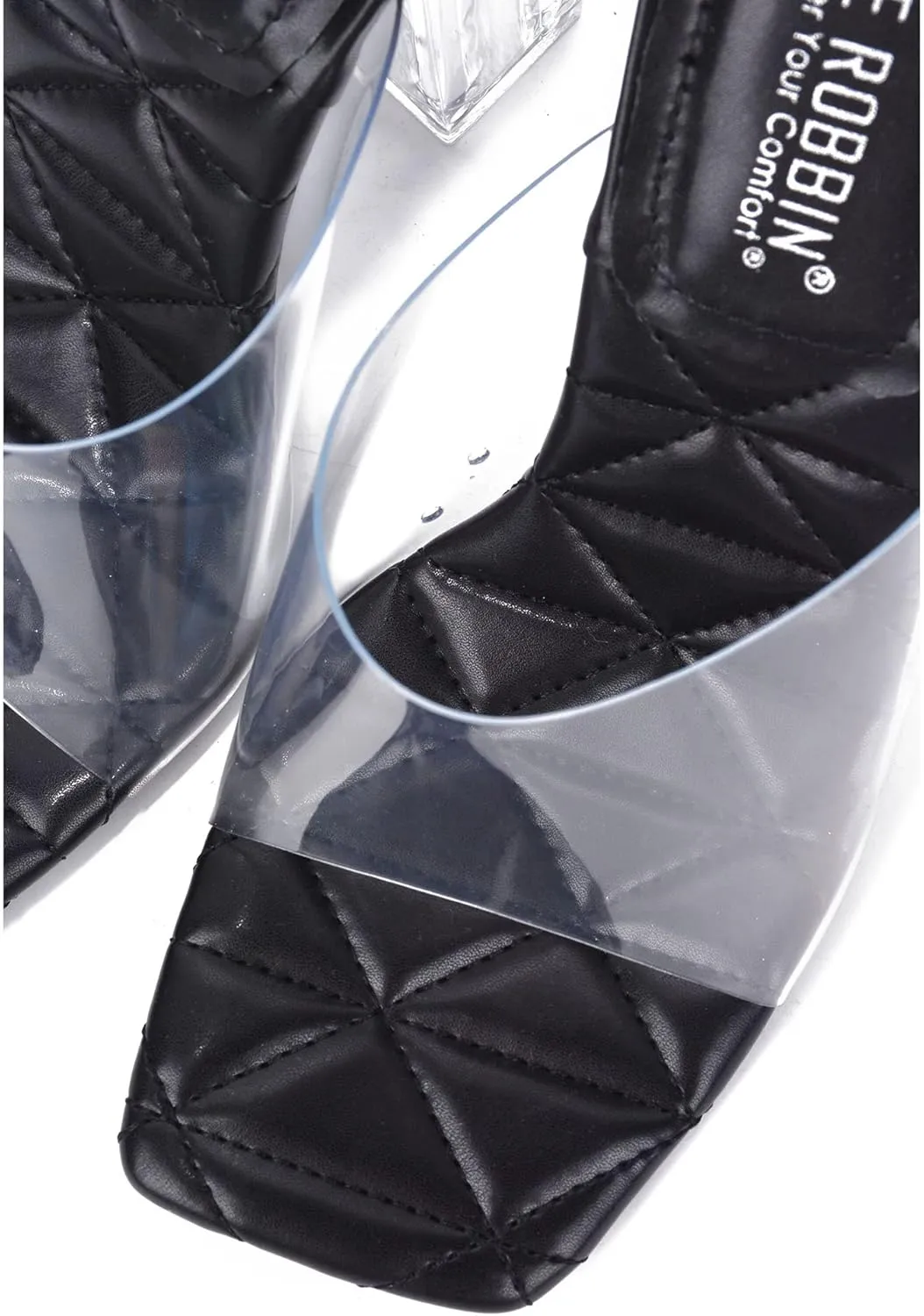 Pensy Square Toe Clear Block High Heels (Pensy)