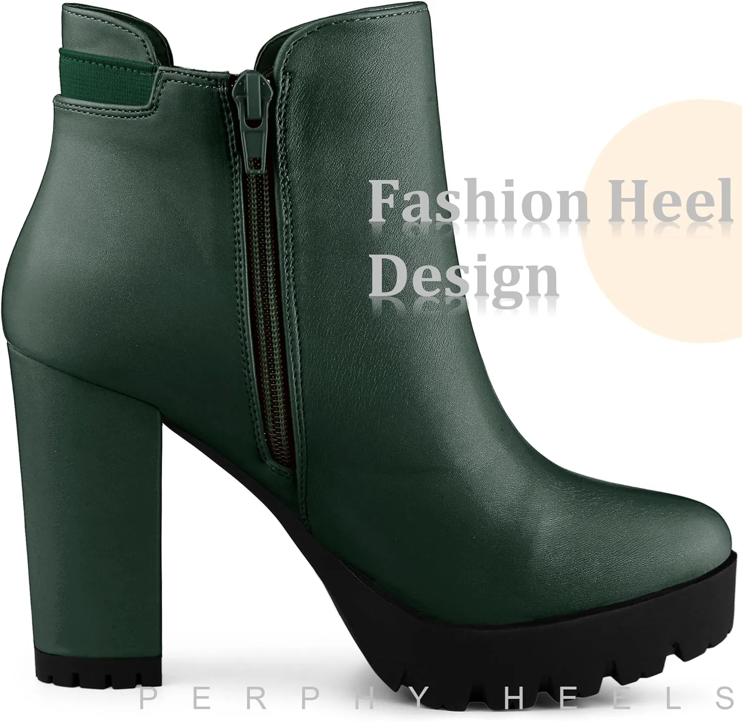 Perphy Platform Chunky High Heels Chelsea Boots for Women