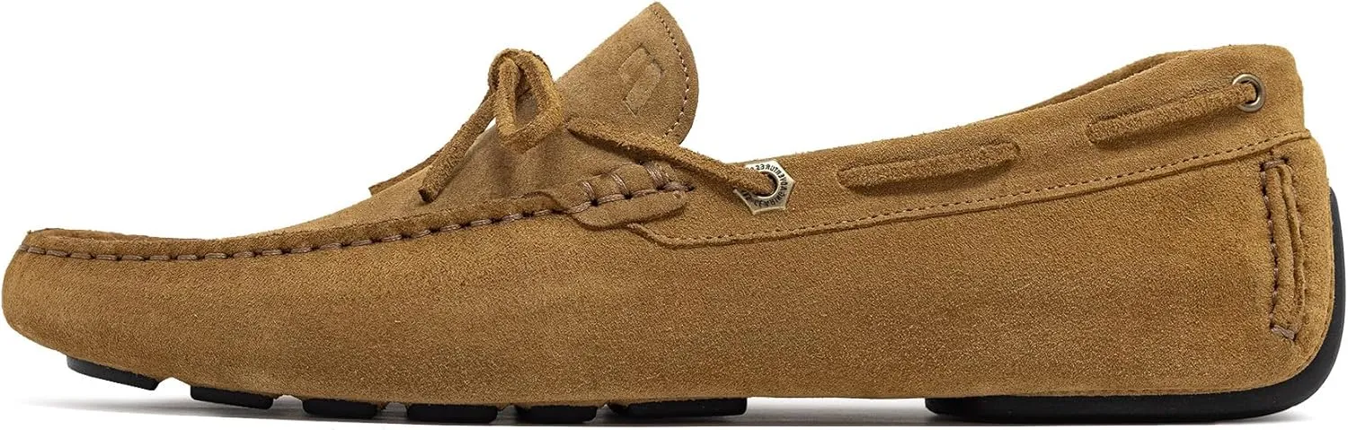 Piloti Driving Shoes for Men, Atlas Italian Suede Slip-On Driving Performance Everyday Driving Moccasin Loafer for Men (TAN,10)