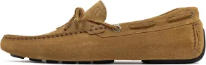 Piloti Driving Shoes for Men, Atlas Italian Suede Slip-On Driving Performance Everyday Driving Moccasin Loafer for Men (TAN,10)