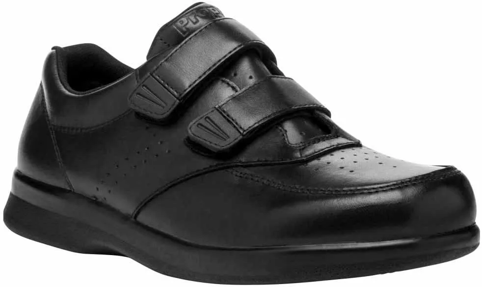 Propet Mens Vista Monk Strap Casual Shoes - Black