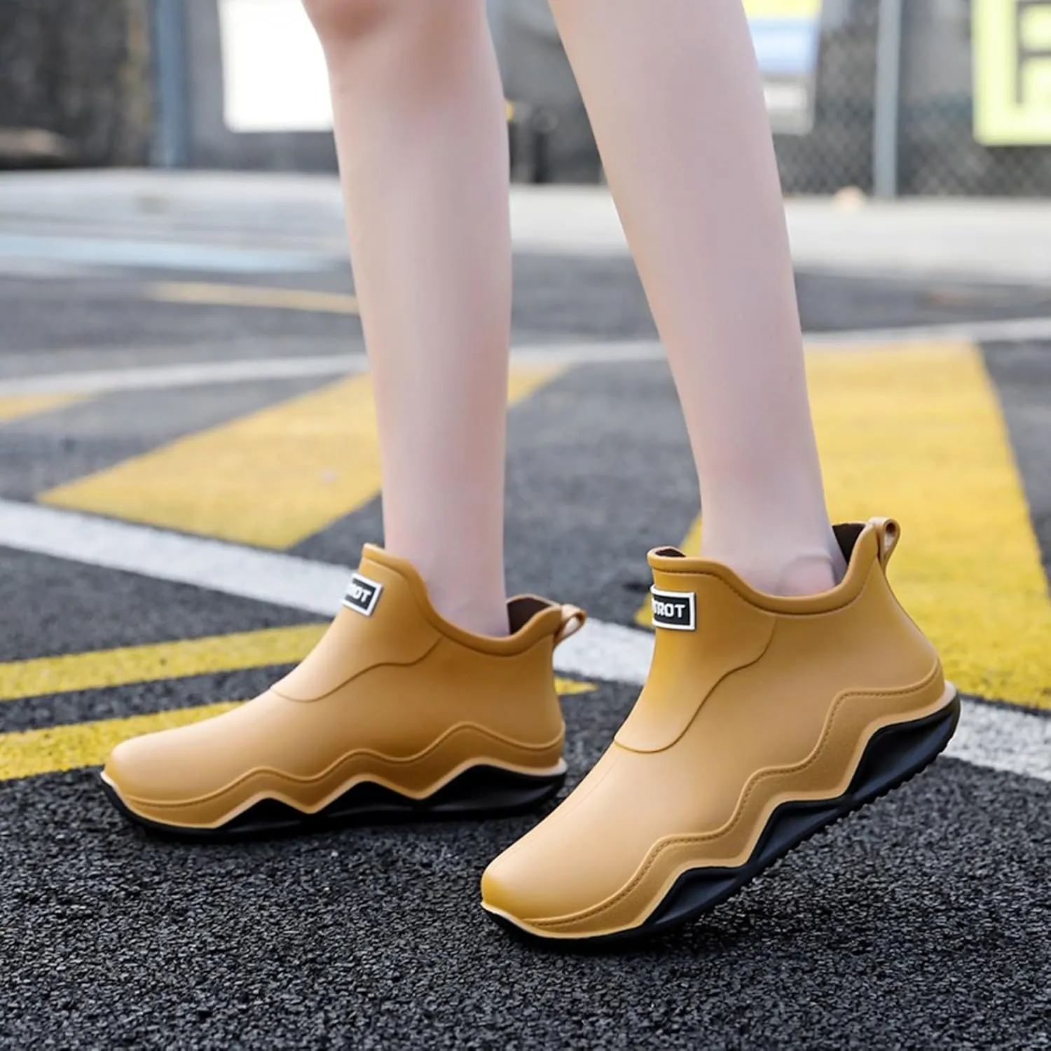Rain Boots Women Wide Width Mens Grounded Footwear Women's Black Booties Heels Barefoot Shoes Mens Rain Boots Slip On Non-Slip Rubber Waterproof Mens Boots Casual