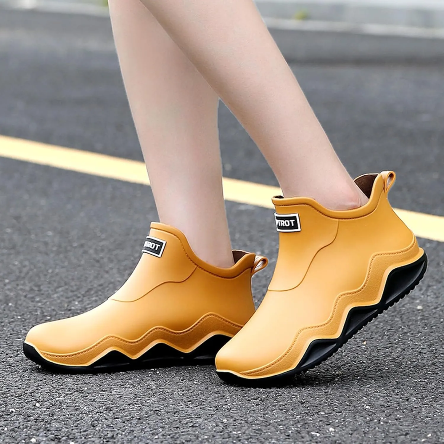 Rain Boots Women Wide Width Mens Grounded Footwear Women's Black Booties Heels Barefoot Shoes Mens Rain Boots Slip On Non-Slip Rubber Waterproof Mens Boots Casual