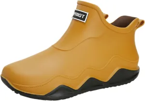 Rain Boots Women Wide Width Mens Grounded Footwear Women's Black Booties Heels Barefoot Shoes Mens Rain Boots Slip On Non-Slip Rubber Waterproof Mens Boots Casual
