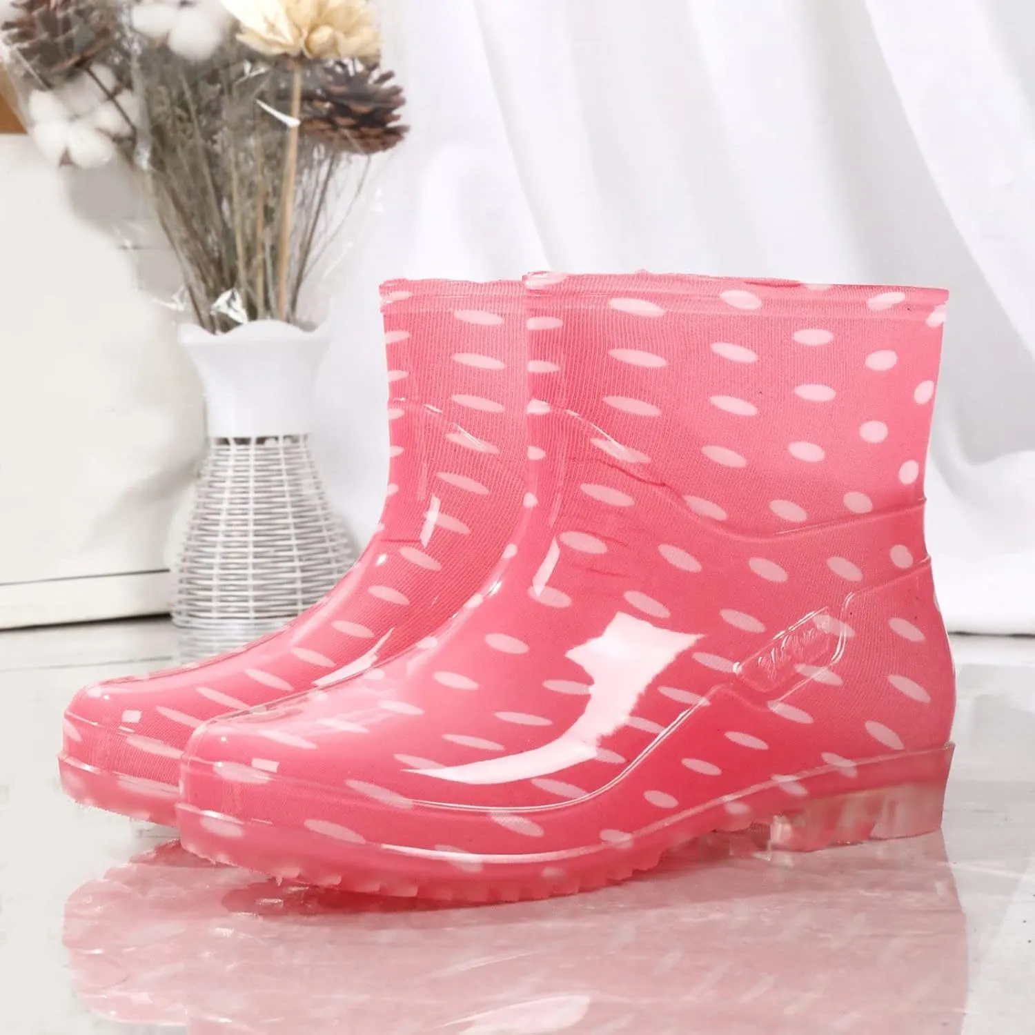 Rain Boots Women Women's Ankle Rain Boots Waterproof Garden Shoes Outdoor Rain Shoes for Hunting Gardening Farming