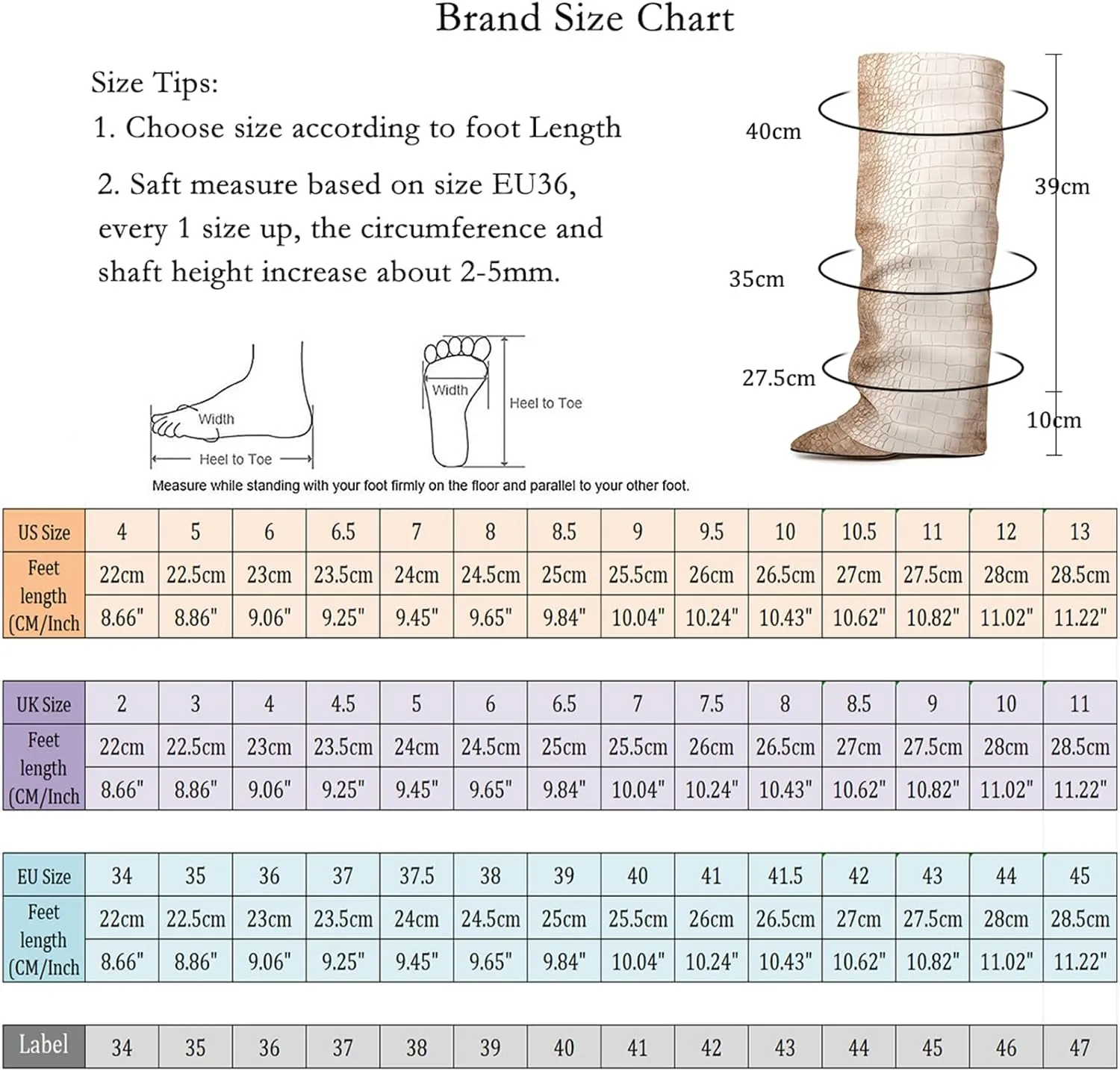 Roimaash Chunky High Heels Fold Over Boots For Women