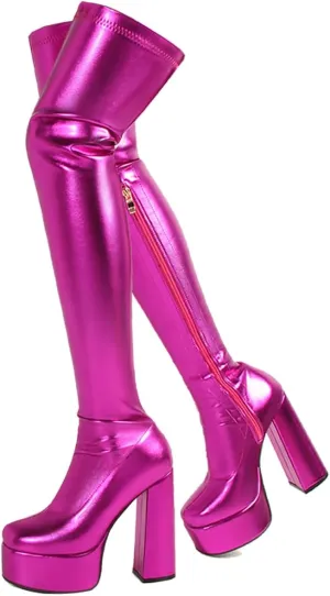Roimaash Women's Over-the-knee Boots Thigh High Heels