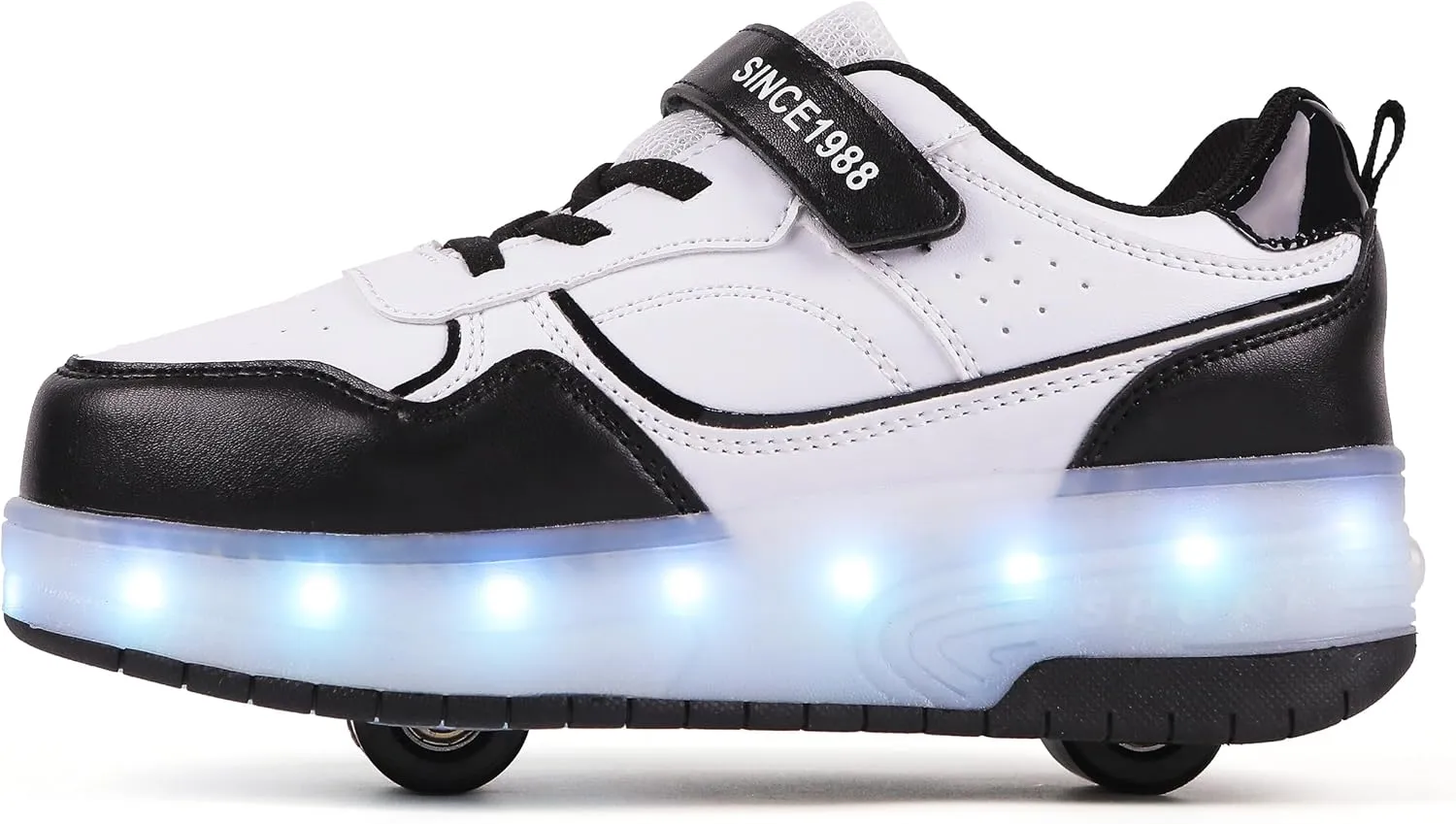 Roller Skate Shoes for Boys Girl Sneakers with Retractable Wheels-Stylish Trainers for Kids, Enhanced Safety LED Light-Up USB Rechargeable Skateboarding Perfect for Party, Birthday, Christmas