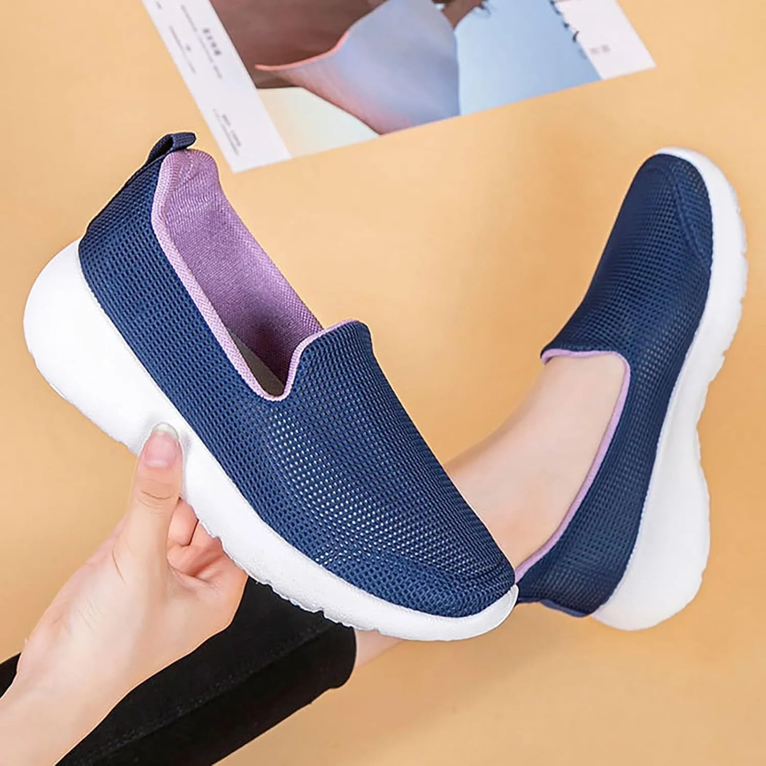 Running Shoes for Men Lether Casual Shoes for Fall Men's Fashion Sneakers Slip On Sneakers Walking Tennis Shoe Red Tennis Shoe Loafers Dress Shoe